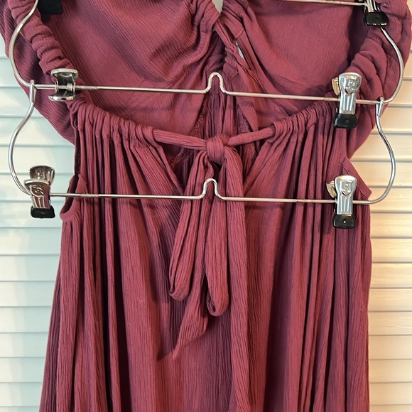 Free People Rosetta Dress Elegant Backless Burgundy/Wine Dress size Small - Picture 9 of 16